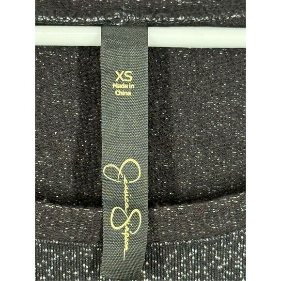 Jessica Simpson Long Sleeve Metallic Sleeve Detail Knit Dress Size X Small - Picture 8 of 10